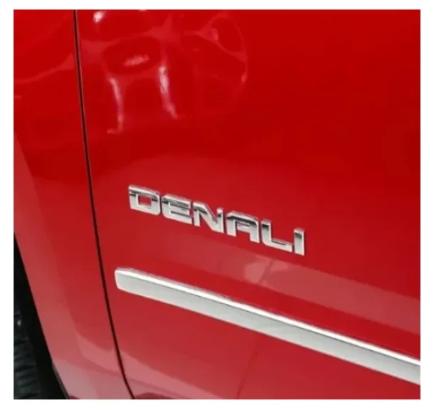 3D ABS DENALI Logo Rear Boot Trunk Side Fender Emblem Badge Sticker Decals Car Styling Accessories For Chevrolet SIERRA Ford GMC