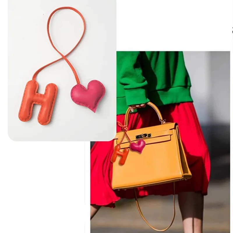 

Creative Bag Hanging Decoration Accessories For Longchamp Handbag Bag PU Leather Letter Love Pendant Decorative Attachment Parts