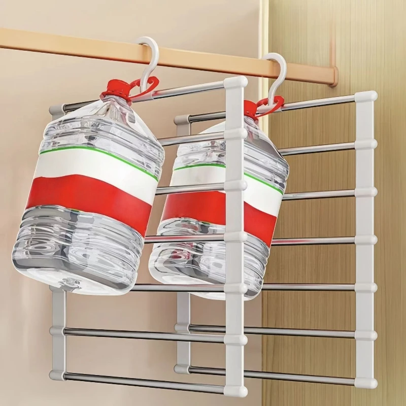Mehrschichtiger Hosenbügel Platzsparender Kleiderschrank-Organizer Faltbarer Hosenständer Kleiderständer mit Rutschfesten Clips – Detail 4