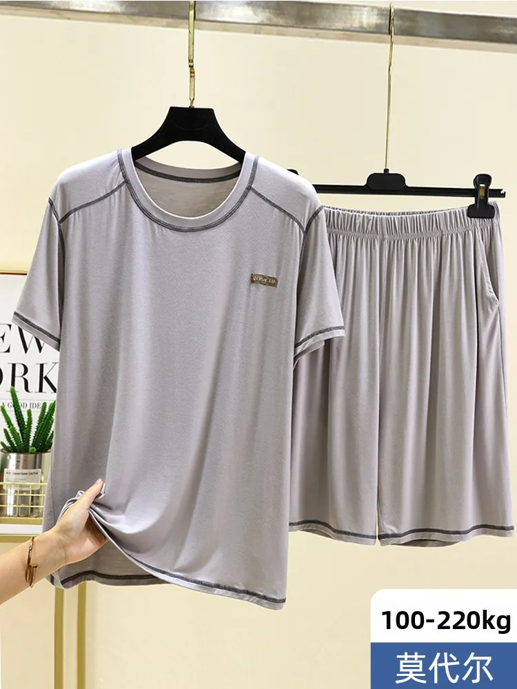 

Men's Modal T-irt orts Set Summer Thin ort Sve Casual Spwear Two-Piece Suit Comfortable Breathable Home Clothes