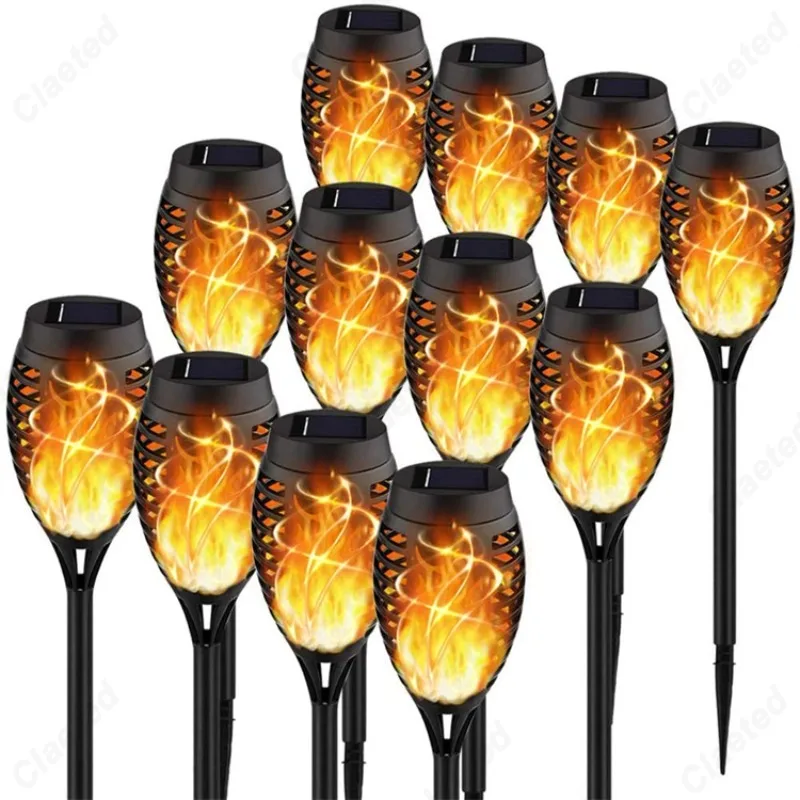 

12 LED Solar Torch Light Outdoor Induction Light Waterproof Garden Courtyard Outdoor Decoration Floor Mounted Lawn Light