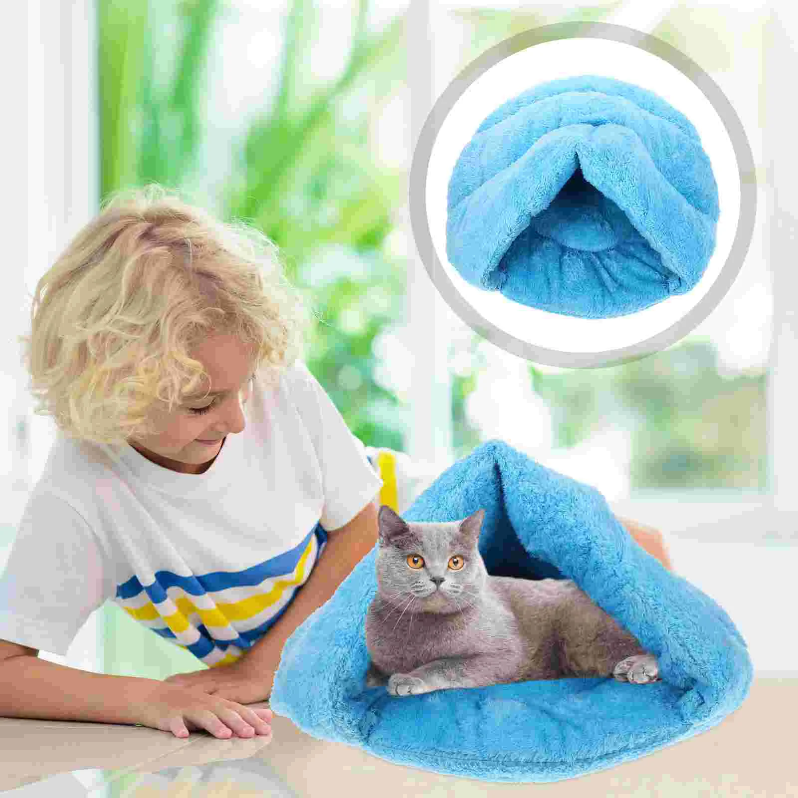 Warm Winter Cat Nest Dog Kennel Indoor Large Bed Sleeping Kitten House Cloth Household Pet Beds For Cats