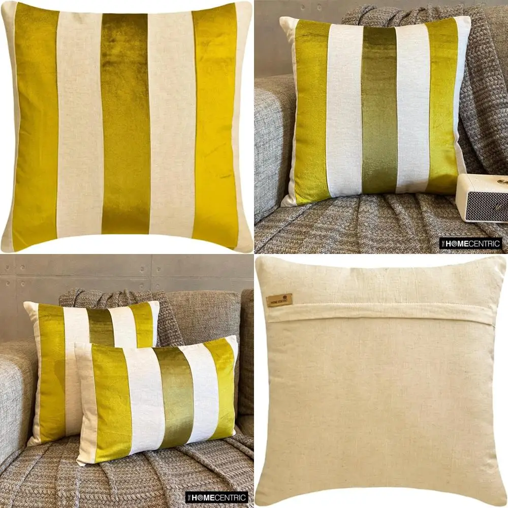 

Современные бархатные наволочки 26х26 | Чехол на подушку в стиле пэчворк Chartreuse Green | Декоративная наволочка для дома