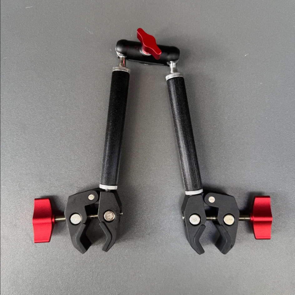 

Double-Headed Aluminum Alloy Clamp with 360 Degree Rotating Joint Extension Rod Universal Multifunctional Support Clamp