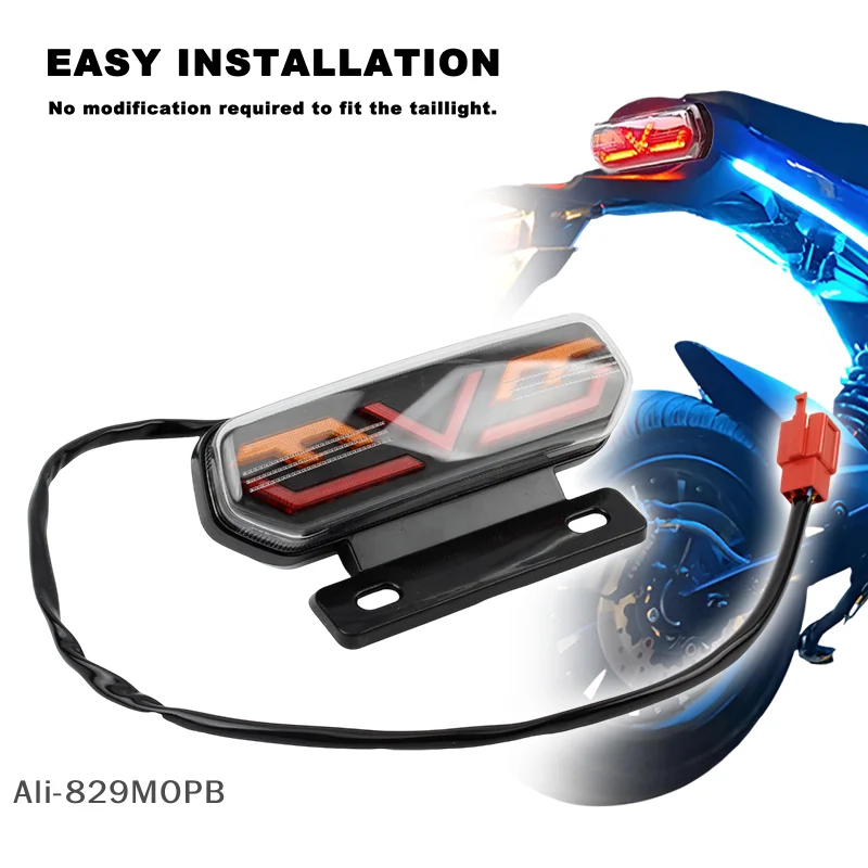 

【S】Motorcycle Rear Light,12V Brake Light For ATV Tail Light Motorbike Stop Turn Single Direction Indicator Blinker Accessory