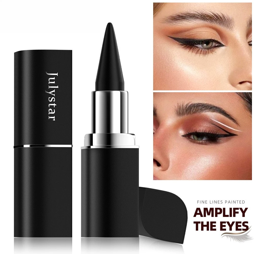 Eyeliner Gel mat imperméable à séchage rapide, longue durée, résistant aux taches, noir intense, solide, crayon pour femme, tenue toute la journée