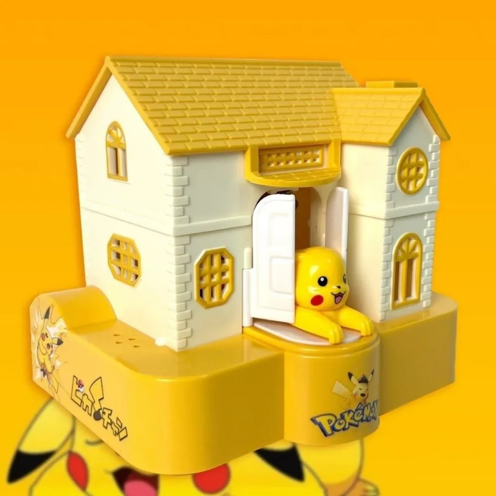 Pokemon alcancía figura de acción Anime Pikachu dibujos animados electrónicos caja de dinero de papel de plástico volar moneda alcancía niños juguetes regalo