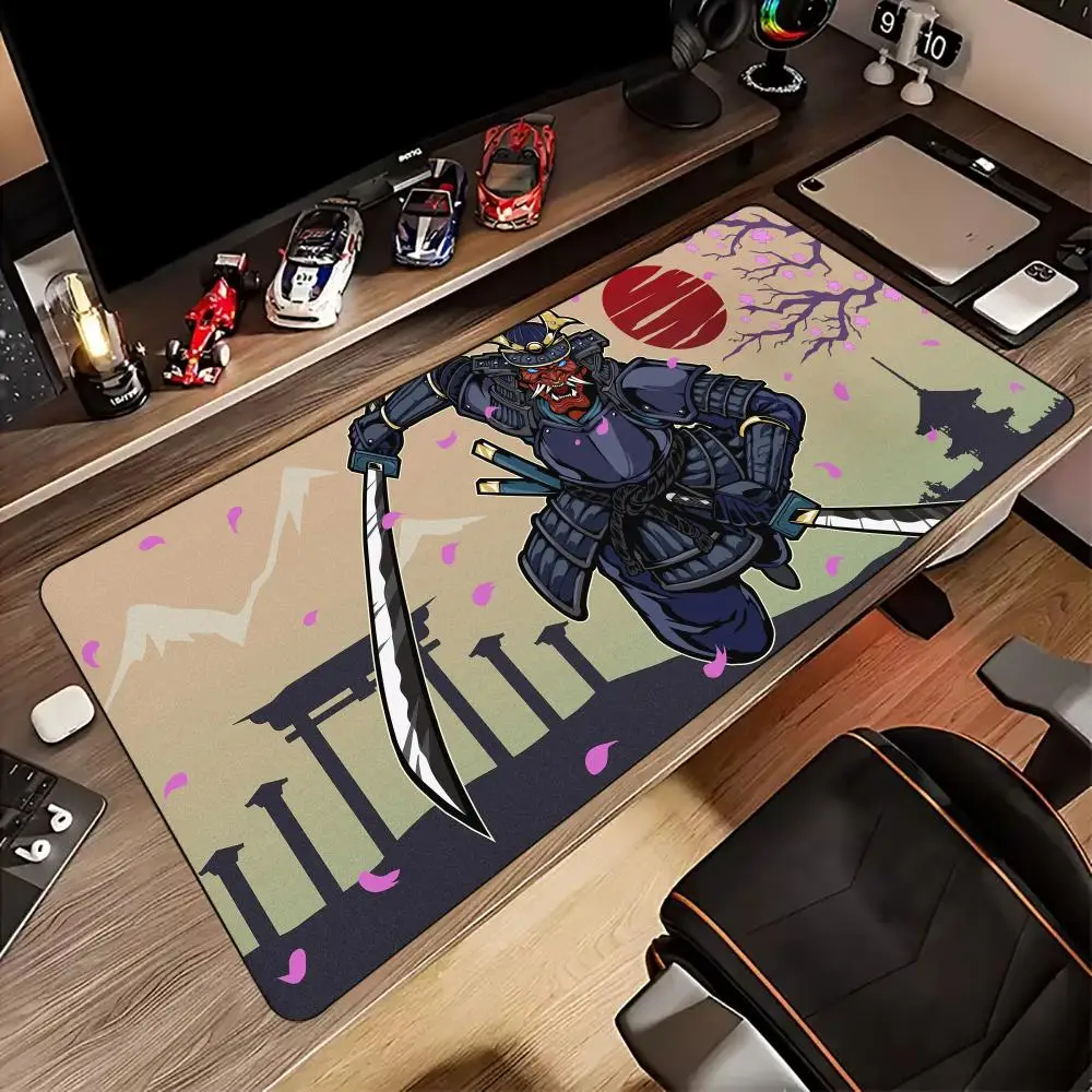 

Japanese ghost warrior theme anime Mouse Pad Desk Mat Gaming mat gamer pc accessories Non-Slip Rubber mouse pads maus pad rug