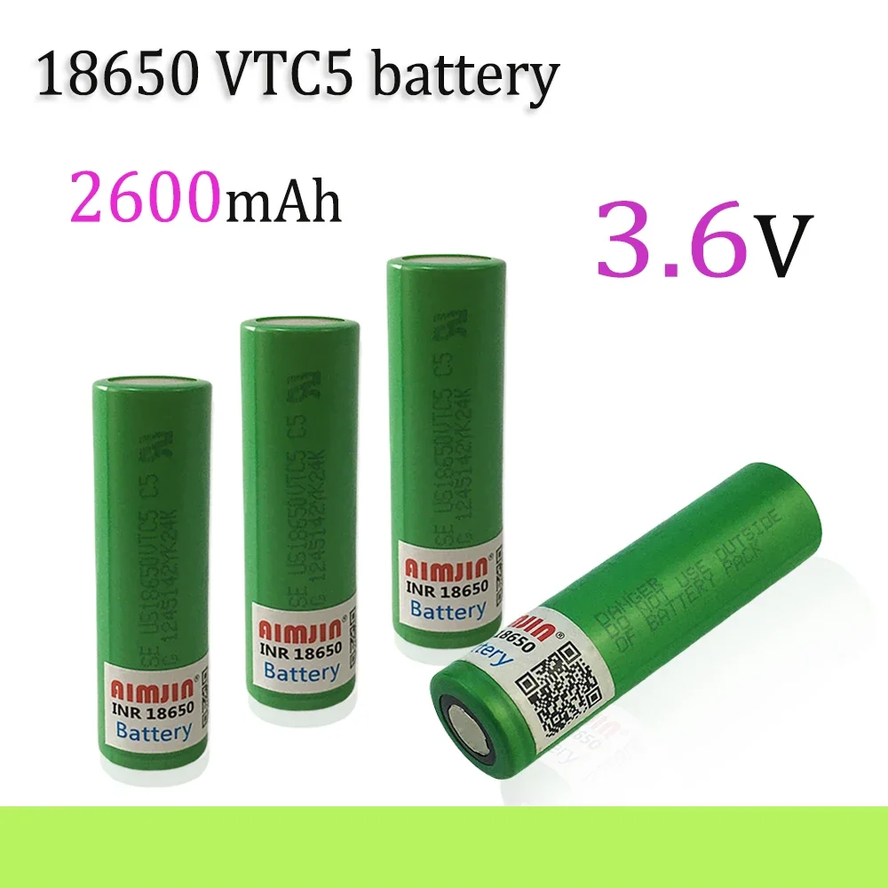 

18650 New original VTC5 3.6V 2600mAh battery For Us 18650 30A toys tools flashlight battery