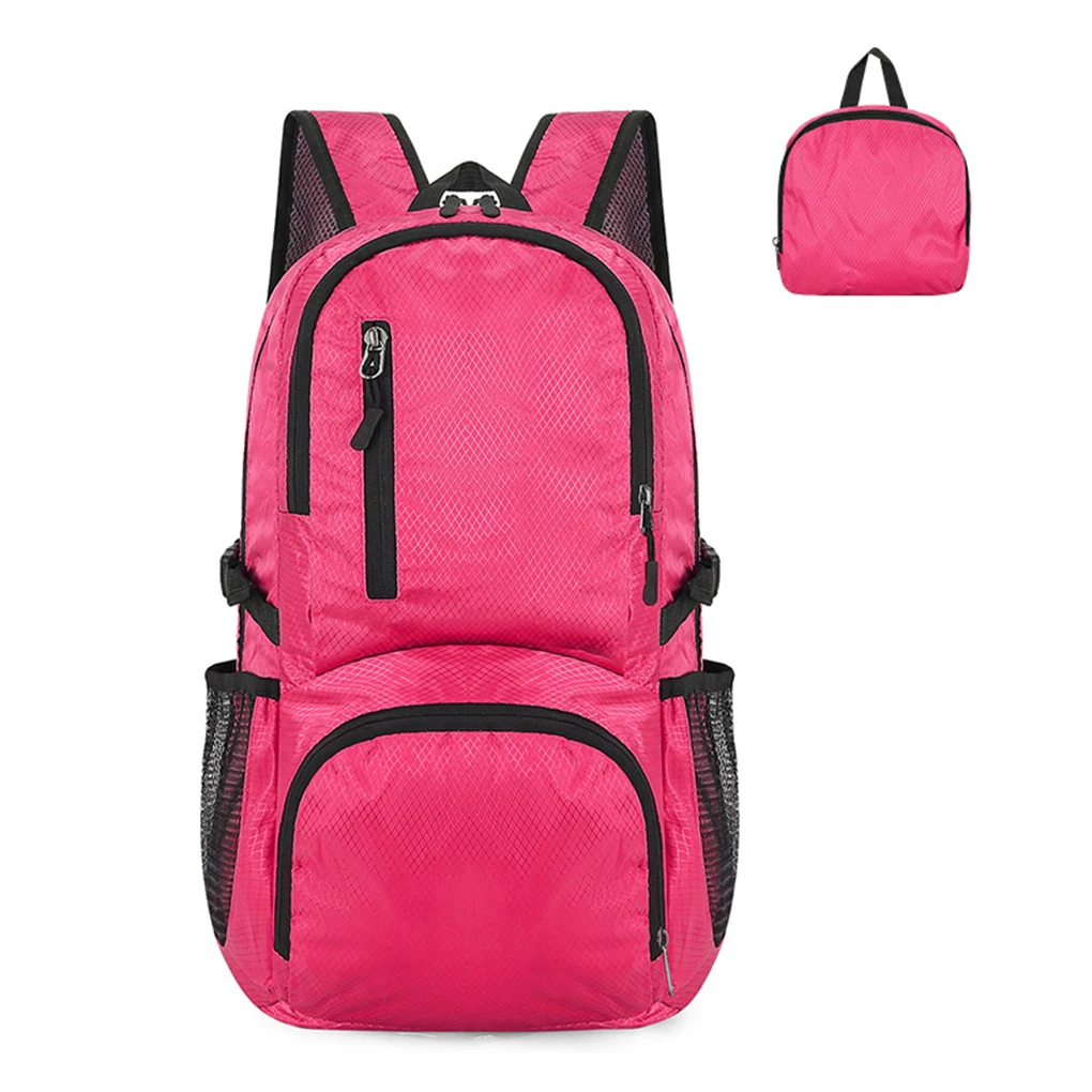 Nylon Portable Hiking Backpack - Soft Texture And Multiple Pouches Large Capacity Foldable Umbrella Green