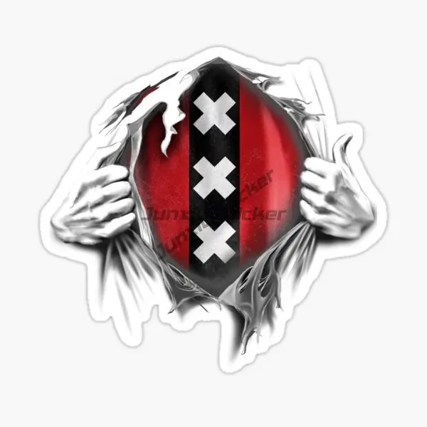 AMSTERDAM National Flag and Emblem Car Sticker Suitable Off Road Bicycles Vinyl Self-adhesive Decal