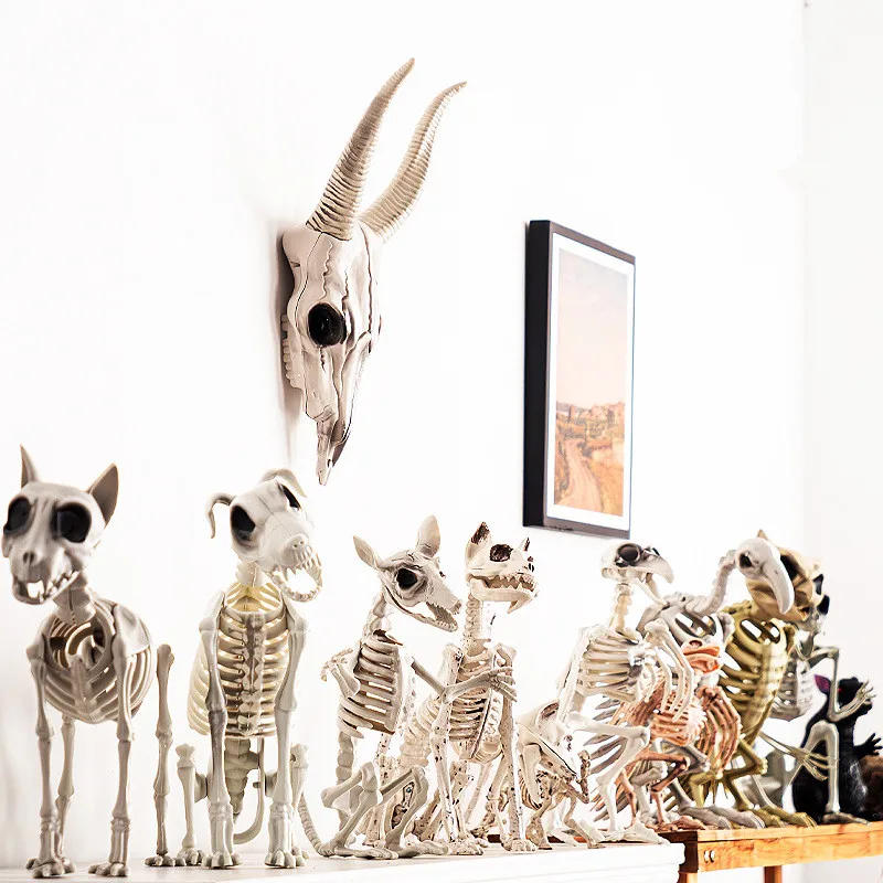 Dragon Dog Skeleton Cat Bird Skull Ornaments Halloween Party Prop Decoration Maison Halloween Decor Home Decoration Accessories