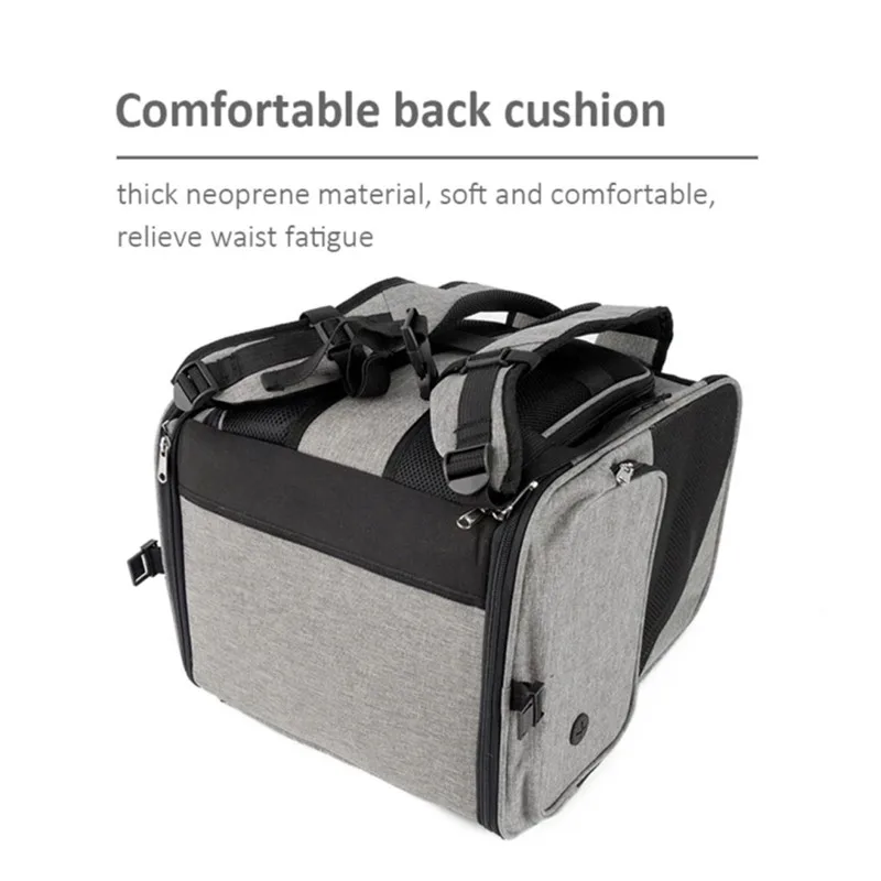 Stock Storage Pet Carrier Backpack for Dogs Travel Carry Transport Shoulders Bag Breathable Large Capacity Expandable Bag