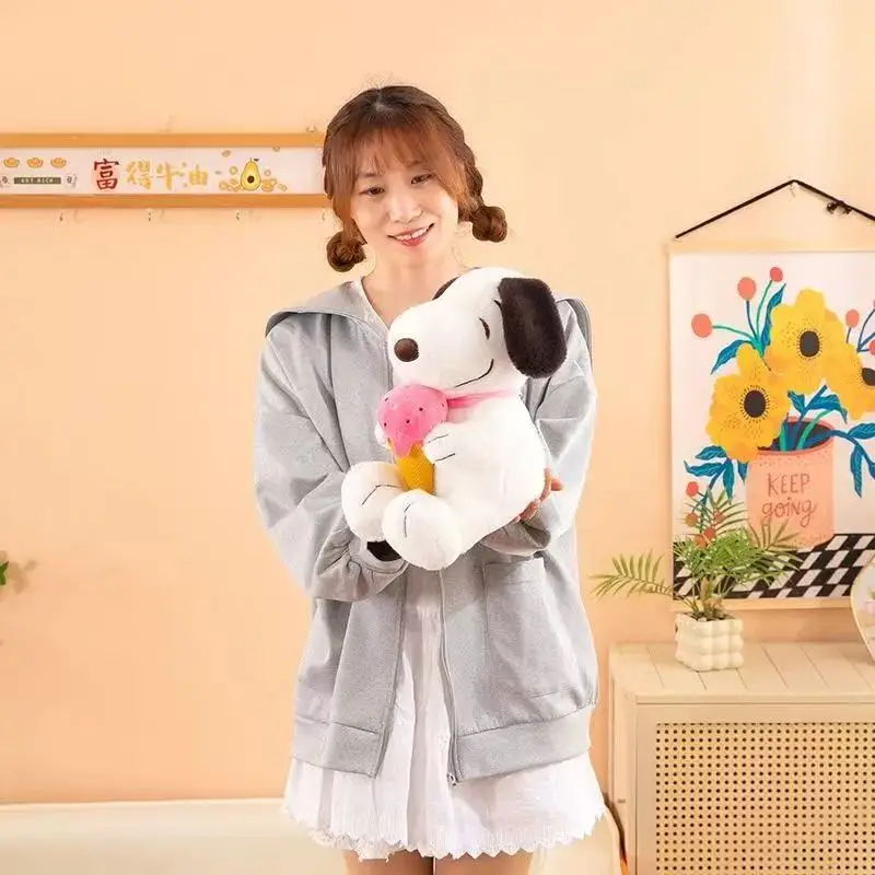 Miniso Nieuwe Snoopy Ice Cream Pluche Pop Kawaii Snoopy Pop Kussen Thuis Ornamenten Beste Vakantiecadeau voor mannen en vrouwen