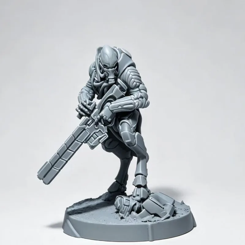 Sniper Warrior 28mm Resin Miniature Unassembled Unpainted Figure Tabletop Wargame Model Kit for Hobby Painting & Collection