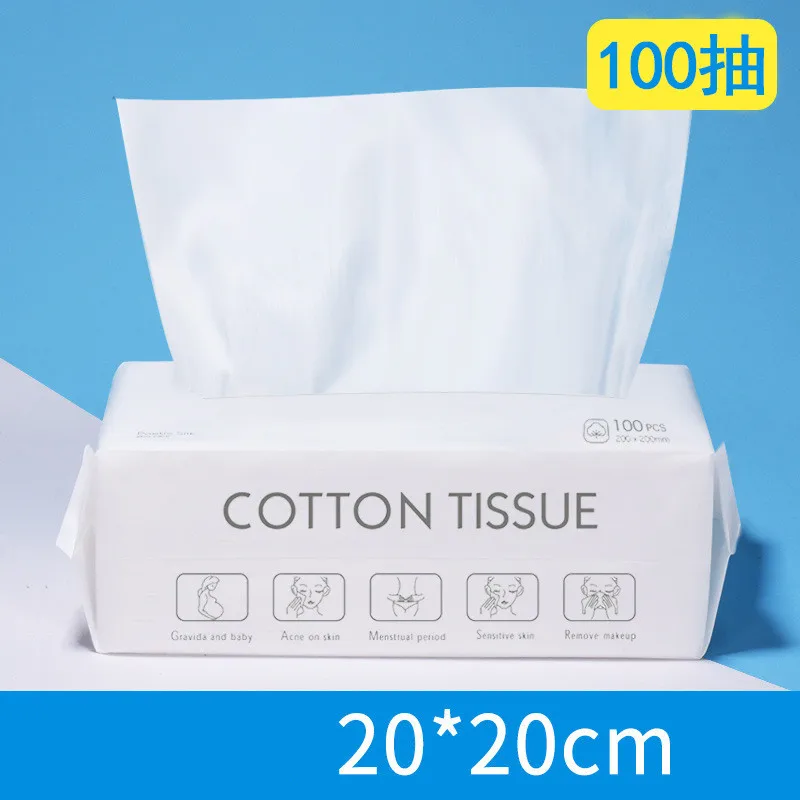 100PCS Disposable Face Towel Travel Cotton Makeup Wipes Facial Cleansing Cotton Pads Facial Cleansing Tissue Soft High Quality