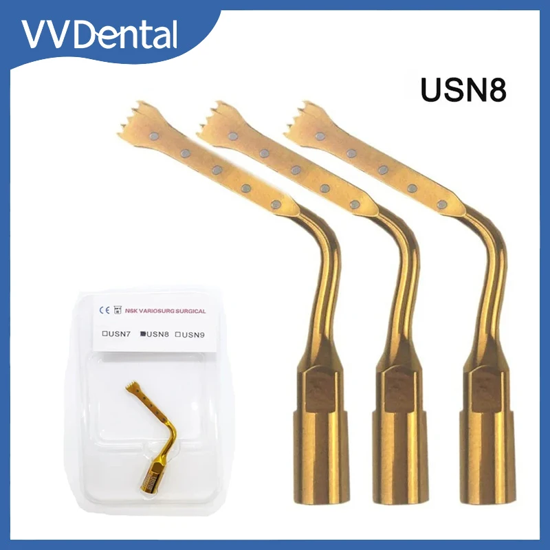 VVDental Piezo Surgery Tips Fit WOODPECKER/ MECTRON/NSK  Implant Bone Cutting Micro-saw USN8 Dentistry Accessories