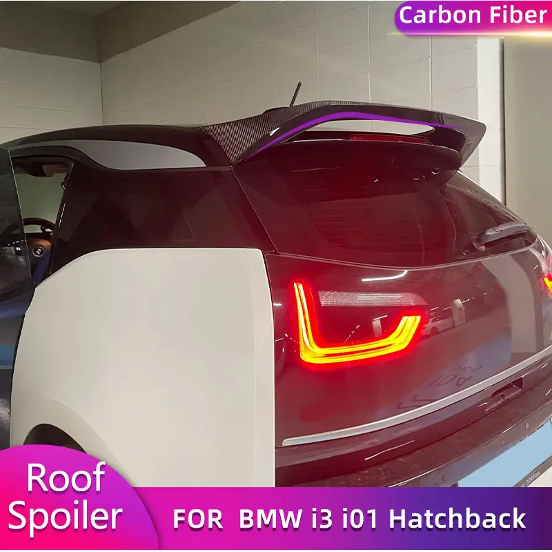 

Carbon Fiber Car Rear Roof Spoiler Wings for BMW i3 i01 Hatchback 4-Door 2014-2020 Auto Rear Spoiler Tail Roof Wing Lip