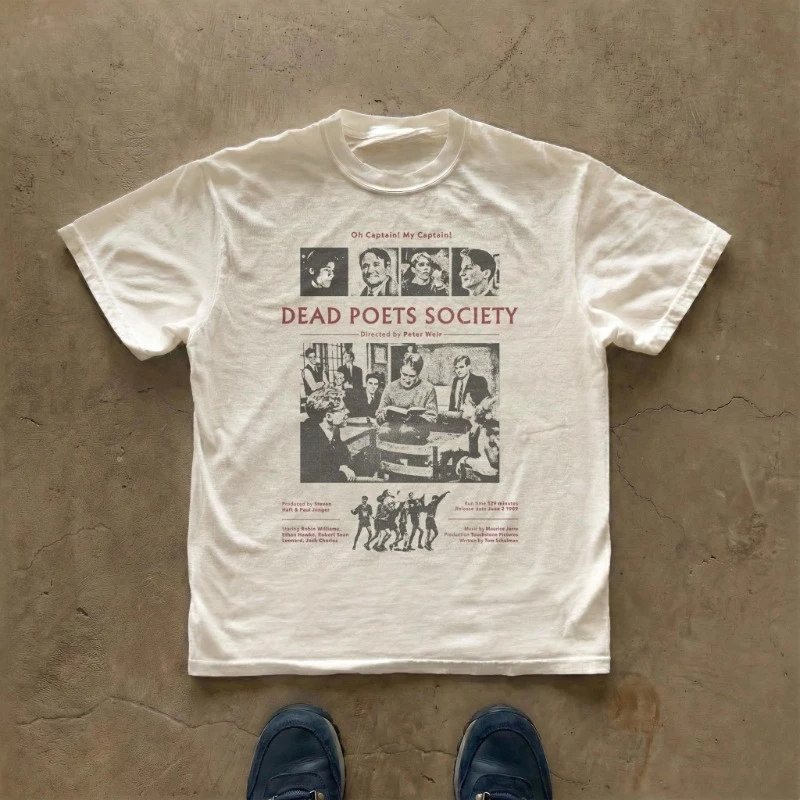 Dead Poets Society Tee, Filmplakat, Grafik-T-Shirt, kurzärmelig, Herren-T-Shirts für den Sommer, Unisex