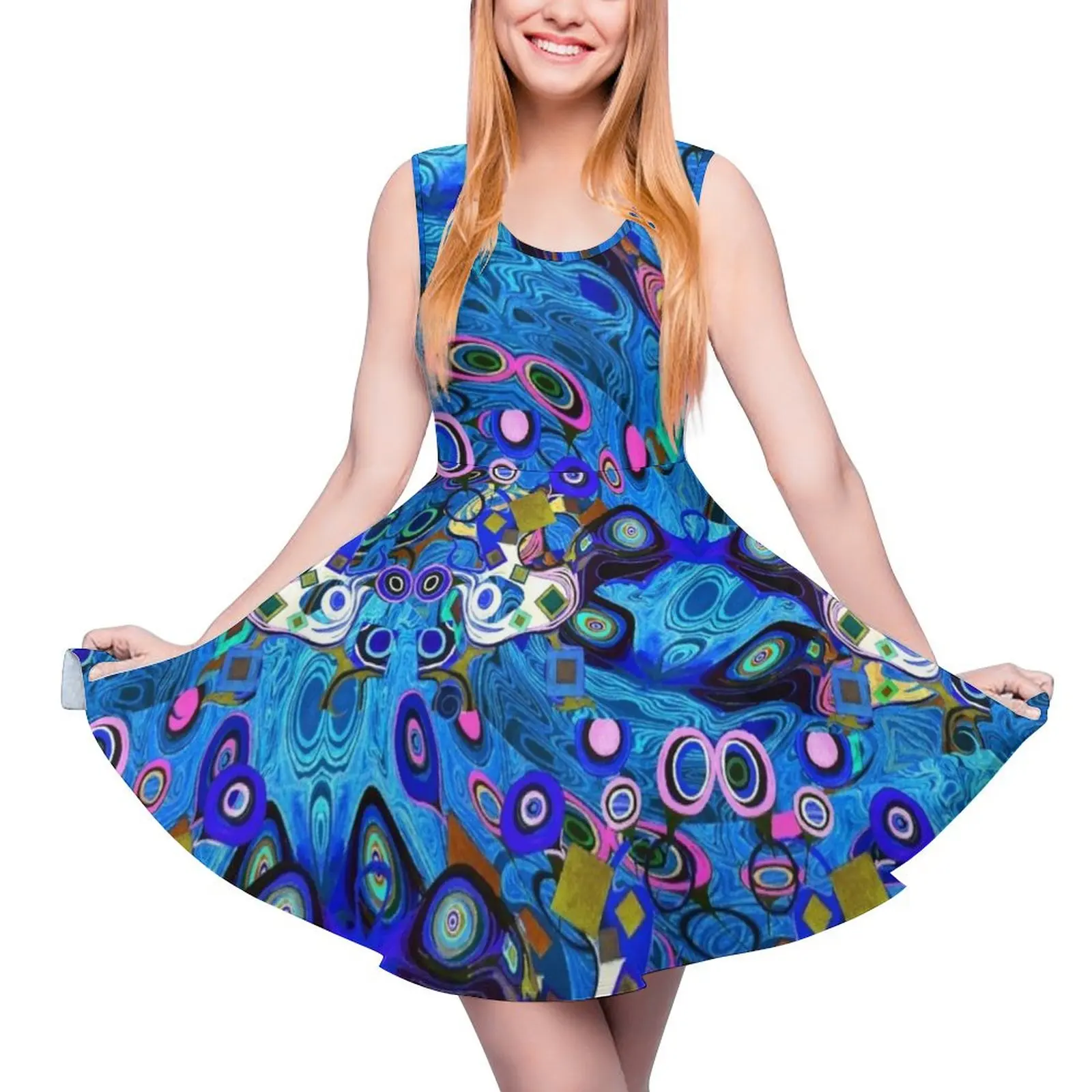 

Dance of the Peacocks Sleeveless Dress women"s dresses luxury summer women"s suit summer dresses