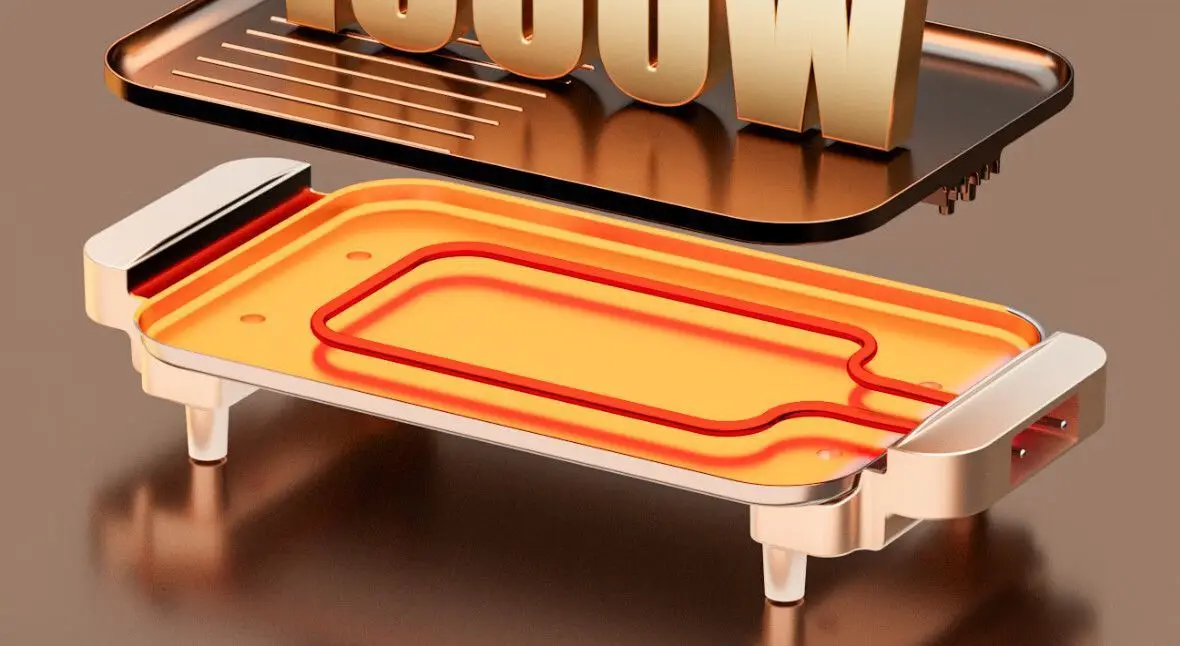 Household barbecue machine electric baking pan indoor and outdoor oversized barbecue integrated pot