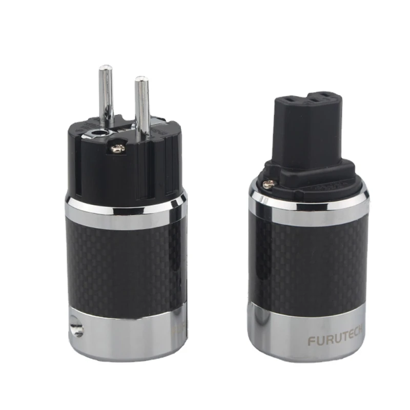 New 1Set Furutech-FI50 Rhodium Plating US/EU HIFI Audio AC Power Plug Connector DIY audio dedicated high quality power plug