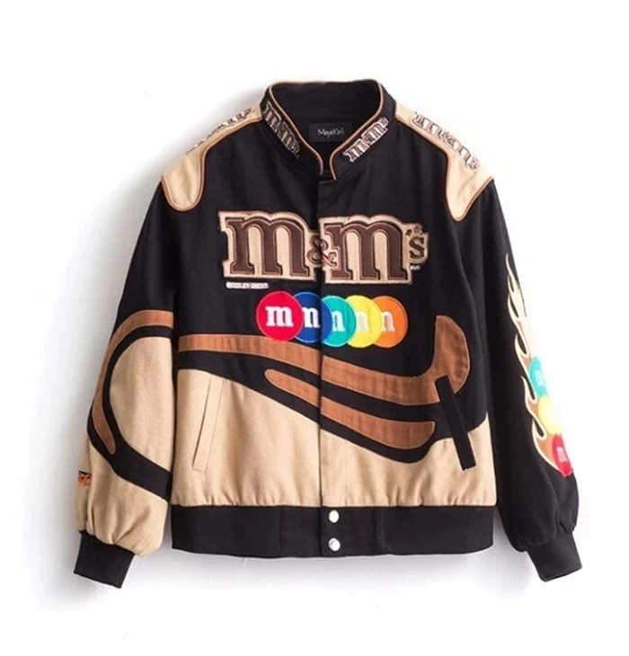 Casual Oversize Baseball Jaet Women's Printed Street Sle Long Sve Loose Fit Outerwear Single Piece Cartoon Anime Theme