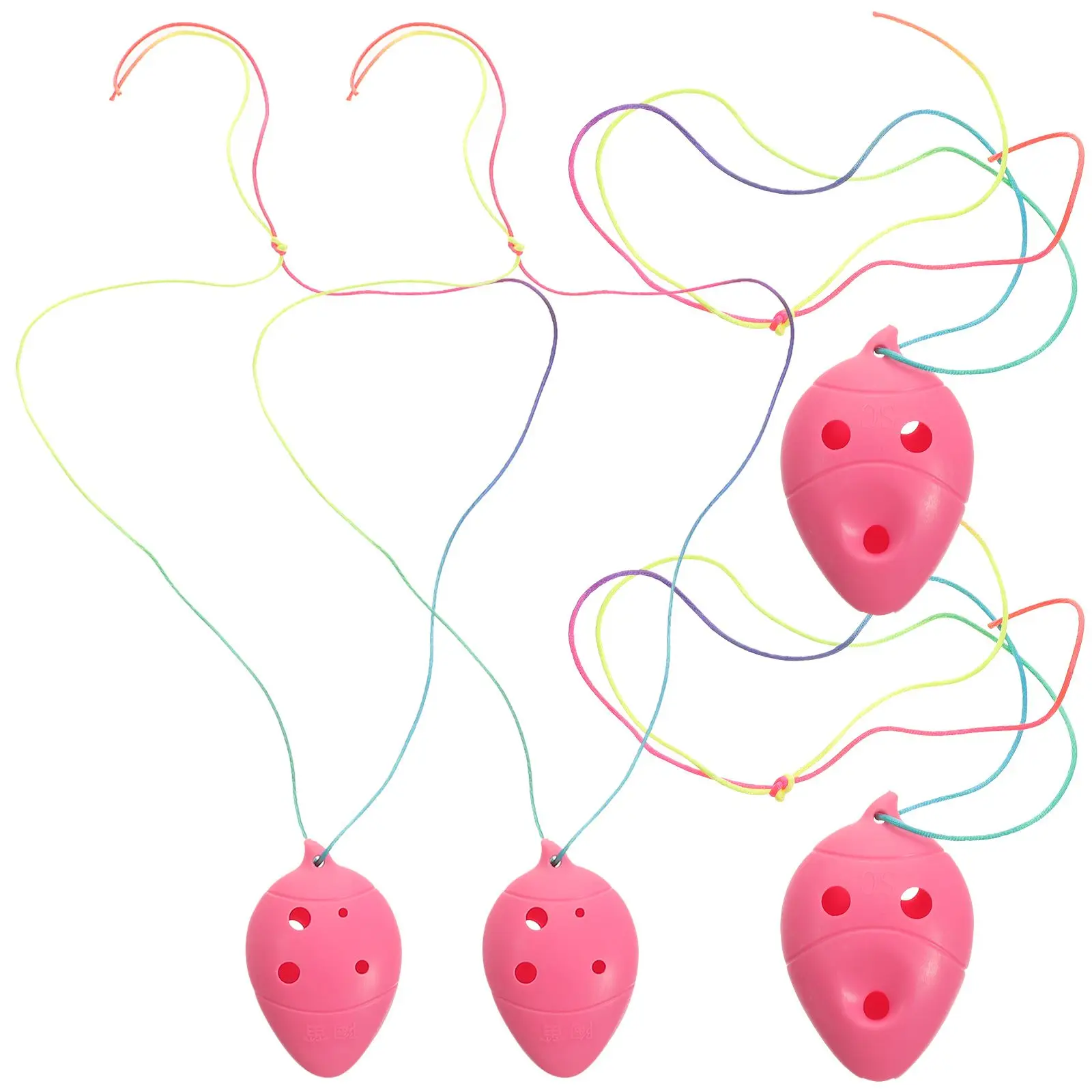 

Mini Ocarina Musical Instrument 4 Pcs Pink Plastic Portable Kids Toys Beginner Practice 6 Hole Gifts