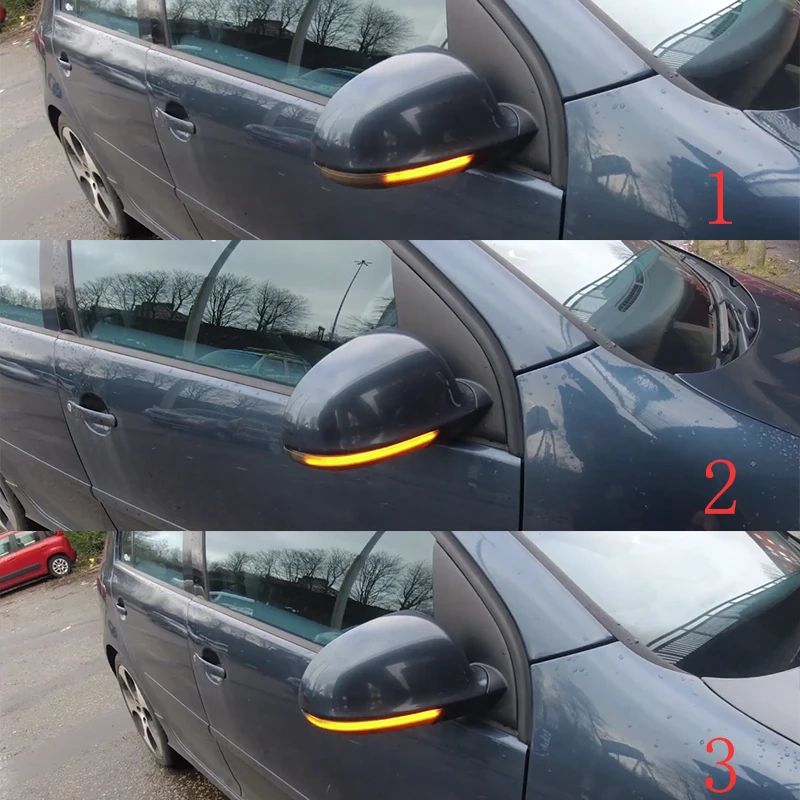 Pair LED Side Wing Rearview Mirror Dynamic Indicator Blinker Flowing Turn Signal Light for VW GOLF 5 MK5 Jetta Passat B5.5 B6