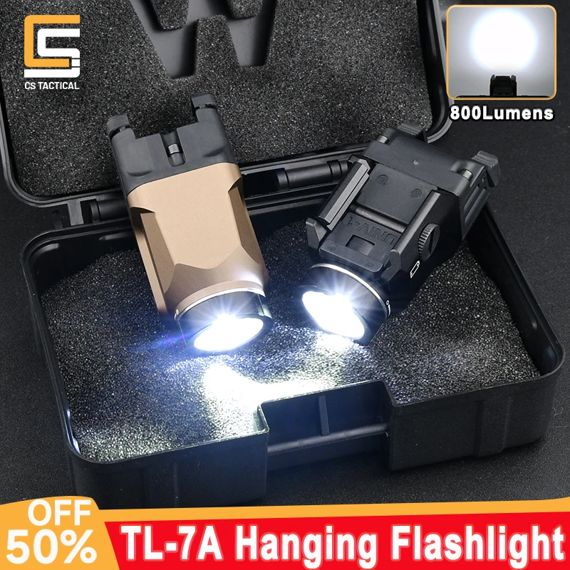 WADSN Tactical Metal TL Hanging Flashlight 800lm High-Power White Strobe Light LED Hunting Airsoft Pistol Light Fit 20MM Rail