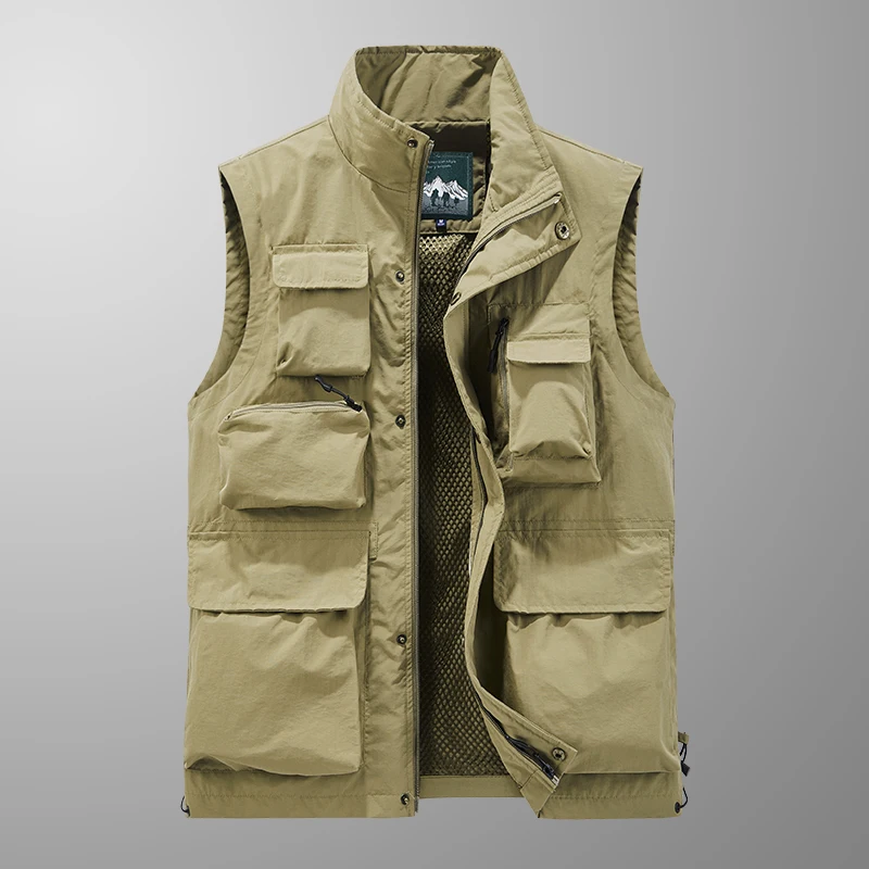Male middle-aged casual multifunctional vest waterproof quick drying outdoor sports photography casual vest large size vest cros