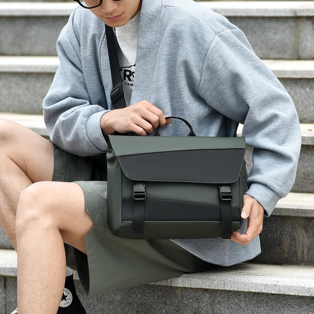 حقائب يد نايلون للرجال عادية حقائب ساع عالية الجودة للرجال مقاوم للماء حقيبة كمبيوتر محمول للهاتف حقيبة كروس للرجال سستة حقيبة حمل صلبة #4