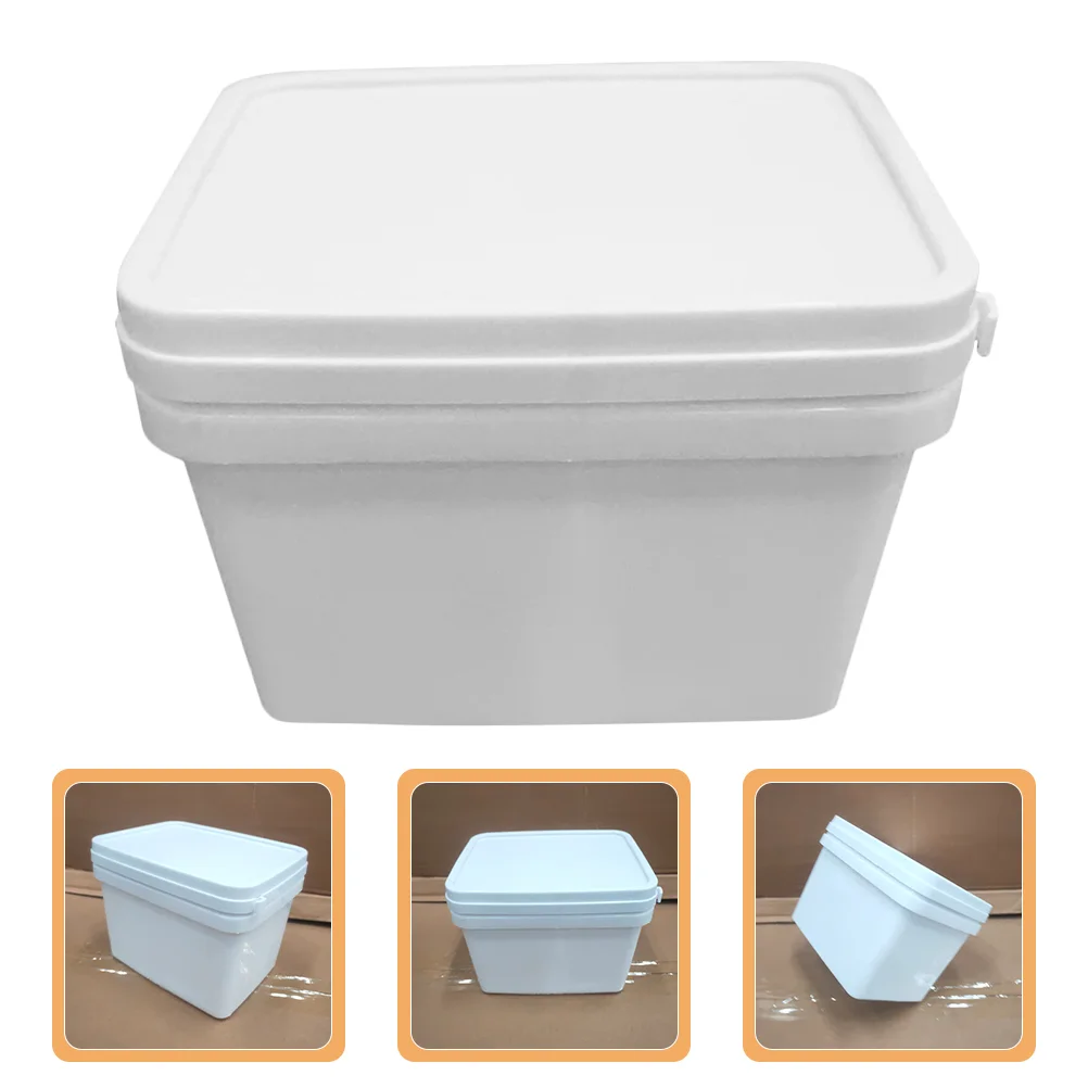 

White Paint Bucket Barrel Food Containers with Lids Pigment Mold Pail Color Mixing