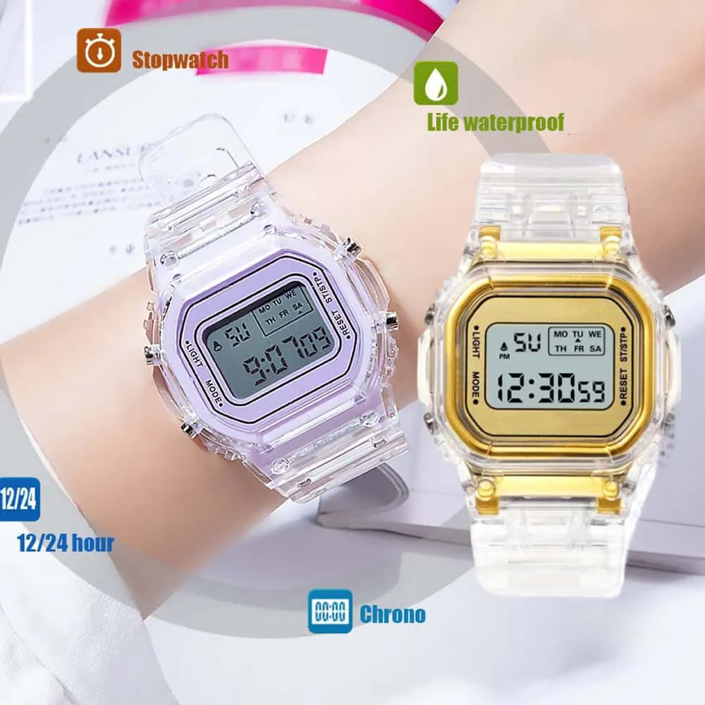 

2 шт. часы для пар, модные мужские и женские светодиодные цифровые часы, повседневные электронные наручные часы с силиконовым ремешком, подарок для влюбленных