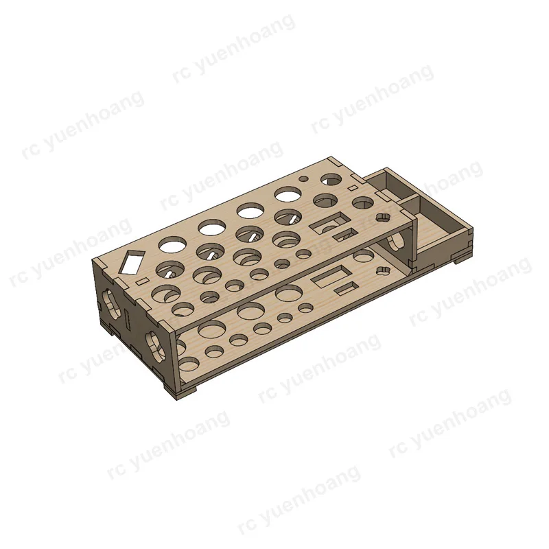 1Set Model Airplane Wooden Assembly Tool Rack Screwdriver Storage Shelf 245x96x55mm Wood Tools Holder for DIY Handmade Repairing