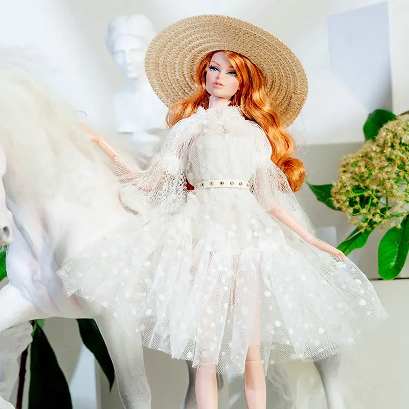 30cm Doll Clothes Fashion Princess Dress Girls Long Skirt for Dolls 1/6 Barbie Blythe PP Doll Accessories Toys for Girls