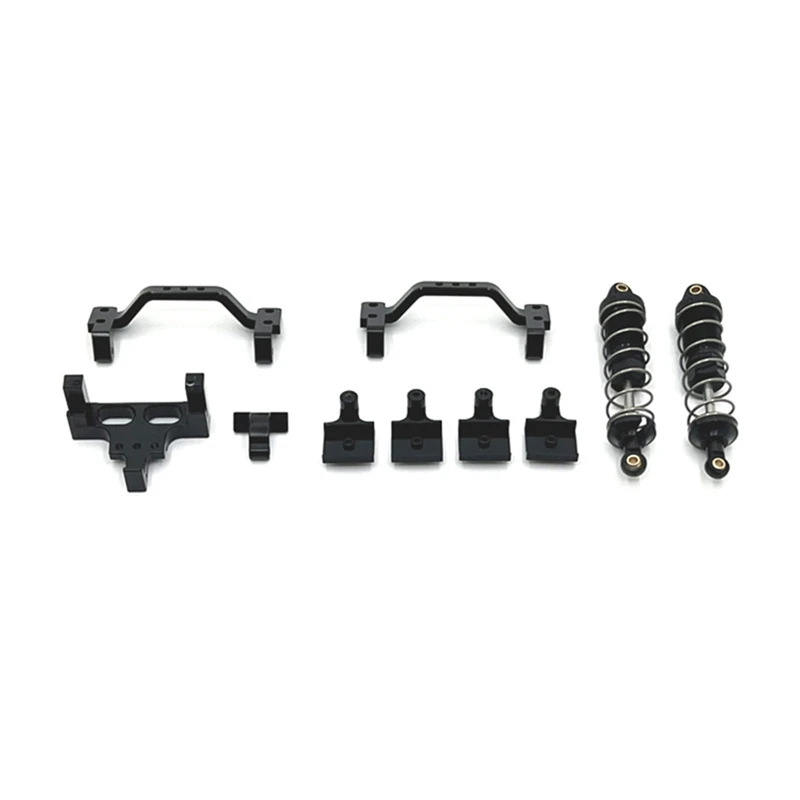 RC Car Upgrade Pull Rod Suspension Frame Steering Gear Pull Rod Seat Set For WPL 1/16 C64 C74  RC Car Upgrade Parts Black