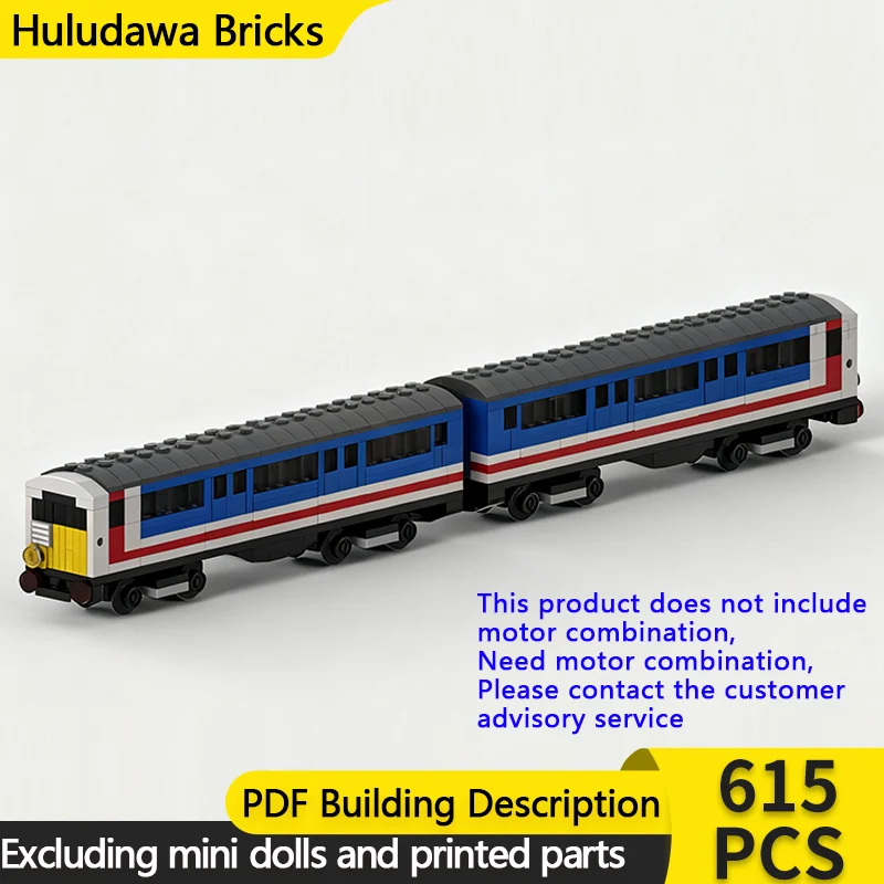 

City Car Model MOC Building Brick Class 483 2-Carriage EMU Train Modular Technology Gifts Holiday Assemble Children Toys Suit