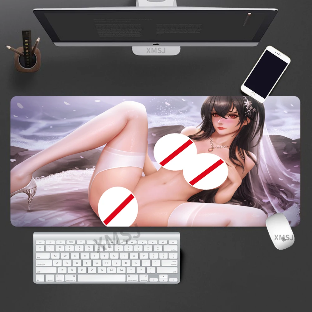 

Girl Big Boobs Unremoved Anime Mouse Pad Office Gamer Accessories Keyboard Deskmat Pc Gaming Mouse Pad Japanese Mat Mousepad Xxl