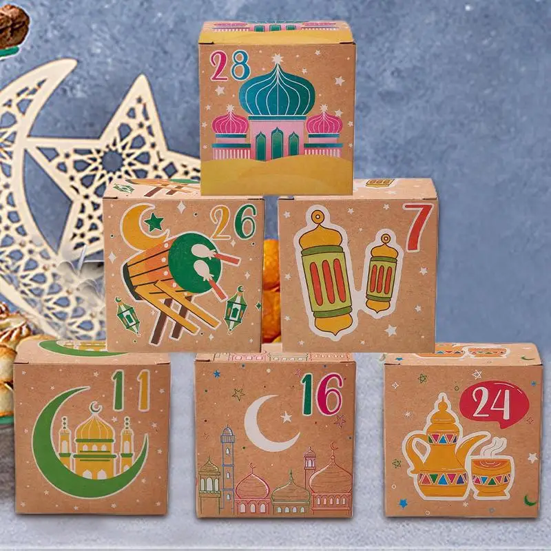 Eid Advent Calendars For Kids 30 Day Eid Themed Number Boxes Eid Countdown Box Eid Calendar Block Set Eid Candy Boxes For Mother