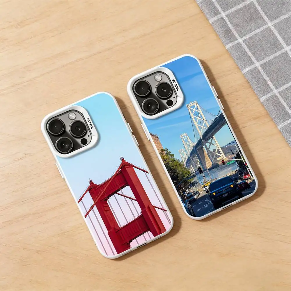 

Golden Gate Bridge Phone Case for iPhone 17 16 Max Mini 15 14 13 Pro Plus 12 11 X XS Air Hard Protector