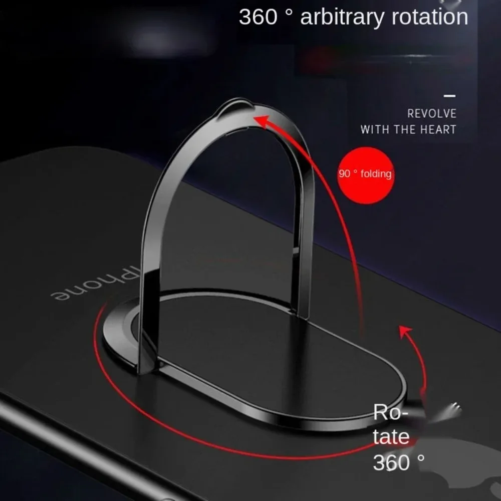 Really Ultra-thin 0.2MM Mobile Phone Holder 360 Rotating Magnetic Ring Car-mounted Creative Phone Metal Ring Buckle Stand Holder