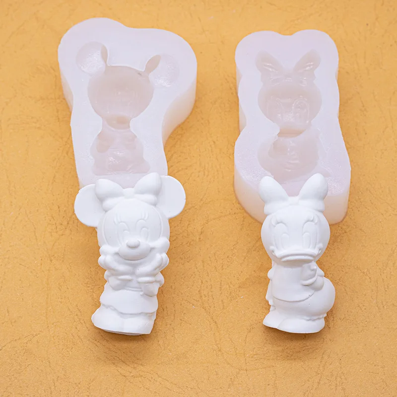 Cartoon Three-Dimensional Mouse Duck Silicone Mold DIY Aromatherapy Handmade Soap Candle Plaster Mould A610