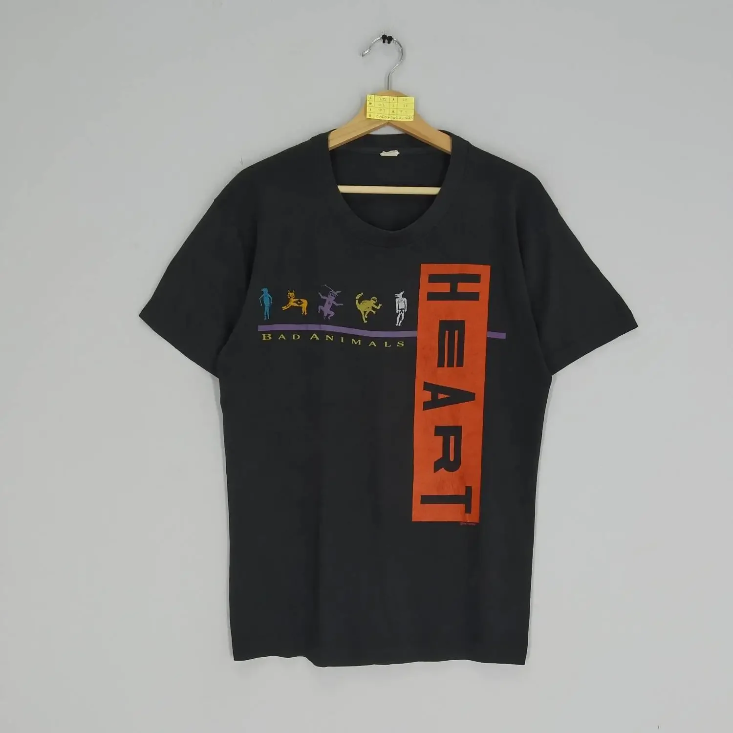 Vintage 80er Jahre Heart American Rock Band Music Promo Tour T-Shirt Größe M