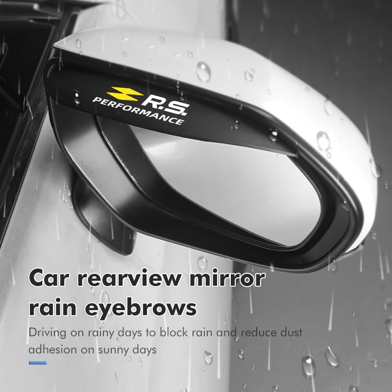 2pcs Car Rear View Mirror Rain Eyebrow Guard Sun Visor Cover For Renaul RS Sport Megane 3 4 2 Clio 5 Line Sandero Scenic Logan