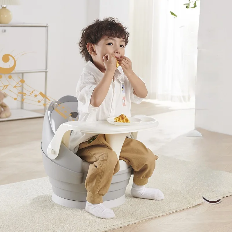 Silla alta de bebé para niños pequeños, silla de llamada de altura de alimentación para exteriores con cojín de sonido