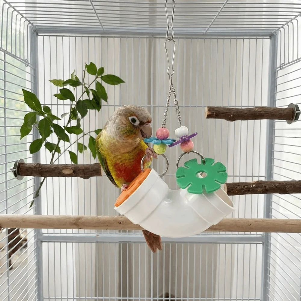 Funny Colorful Hamster Foraging Pipeline Bite Resistant Hidden Snack Games Pet Bird Plastic Bird Gnawing Animal Exploration