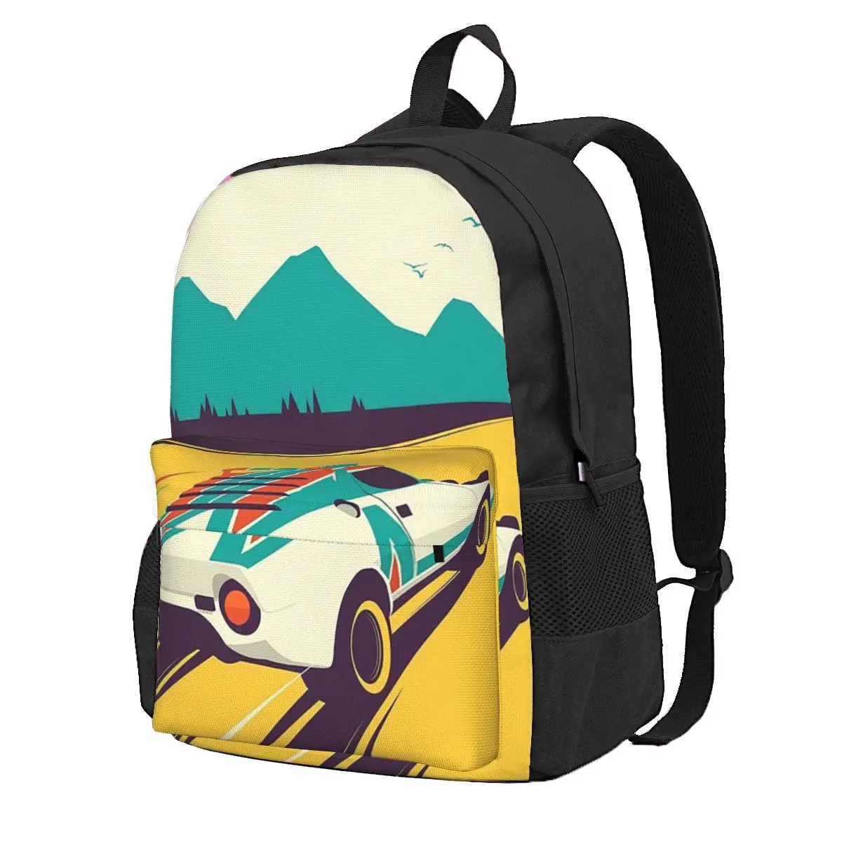حقائب ظهر Lancia Stratos Art Print للأولاد والبنات حقيبة كتب ذات سعة كبيرة للأطفال حقائب مدرسية حقيبة كتف للسفر