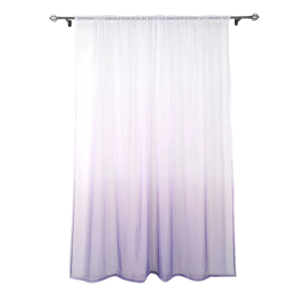 

Pink Gradient Sheer Window Curtain Screen Door Scarf Drapes Pastoral Style Window Decor Sheer Fabric Soft Light Filter Privacy