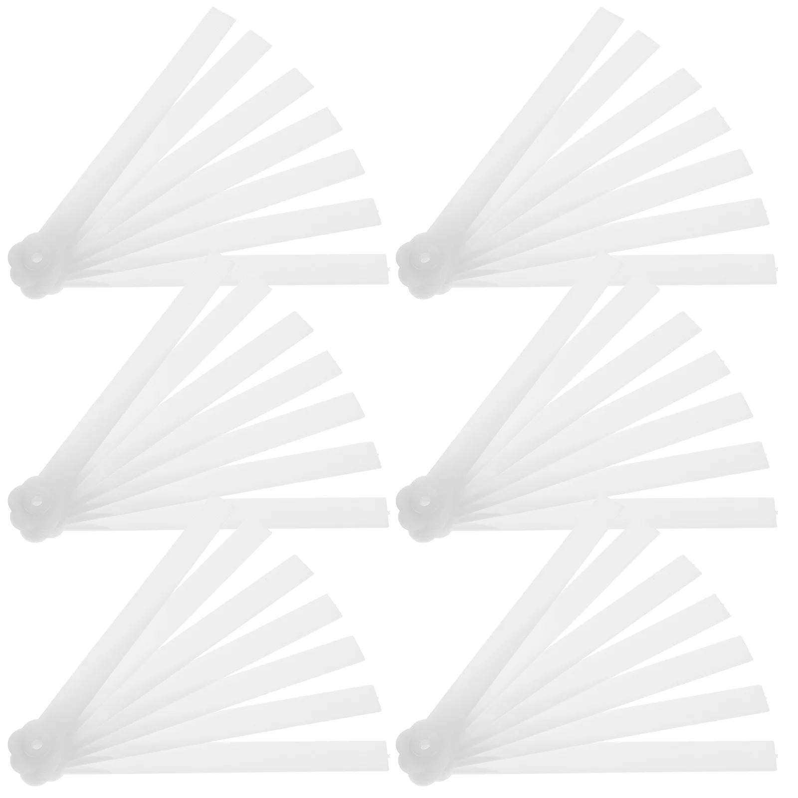 

10Pcs Folding Fan Frame Sturdy Plastic DIY Material Unfinished Handcraft Round Fan Making Kit Wedding Engagement Accessory